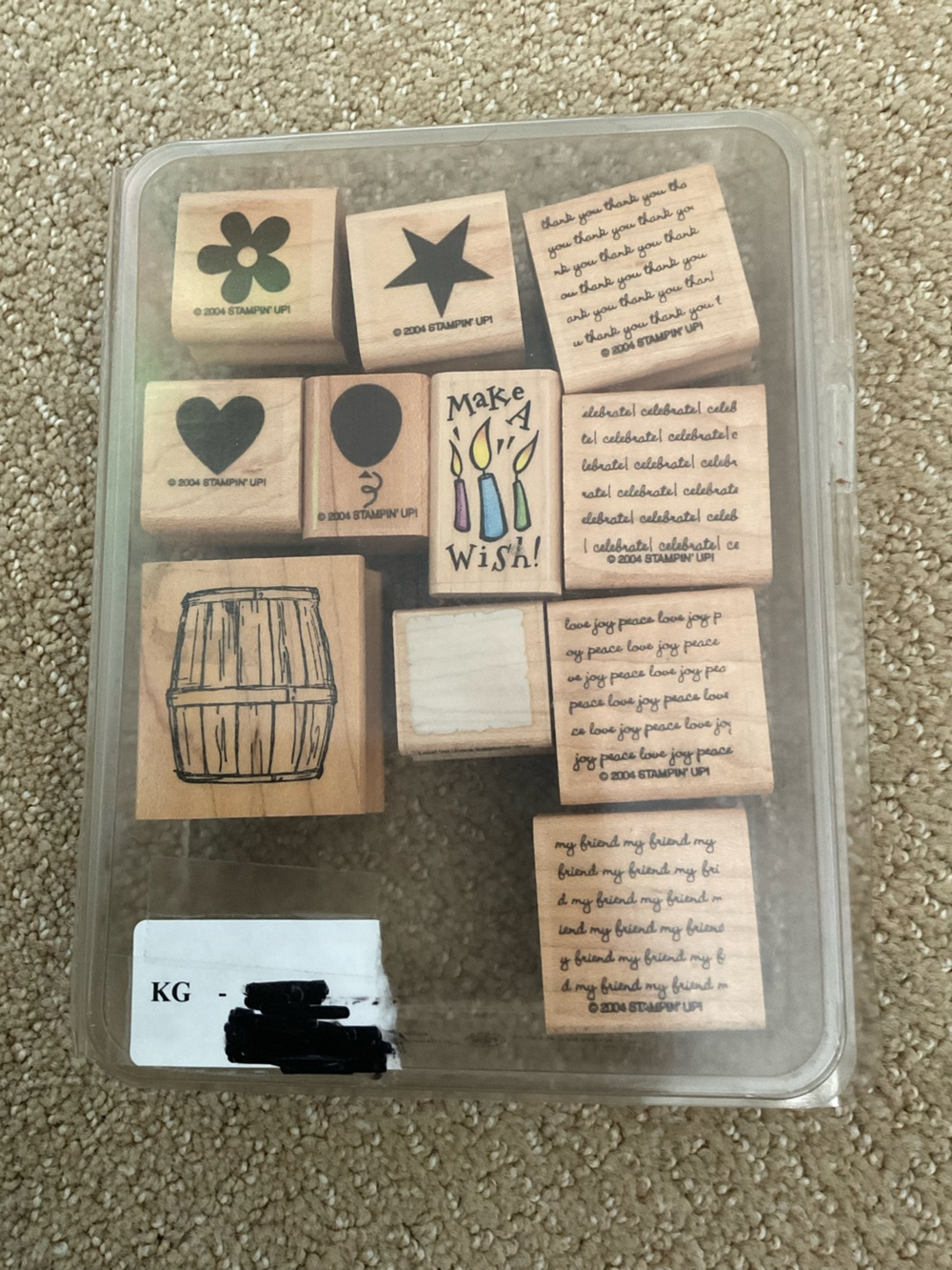 Stampin’ Up! Two-Step Mini Messages Retired Stamp Set 2004 New